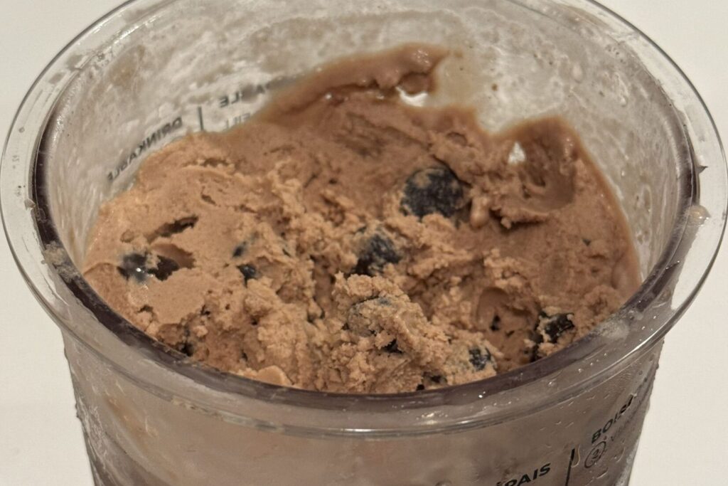 Ninja Creami blended dairy free chocolate ice cream