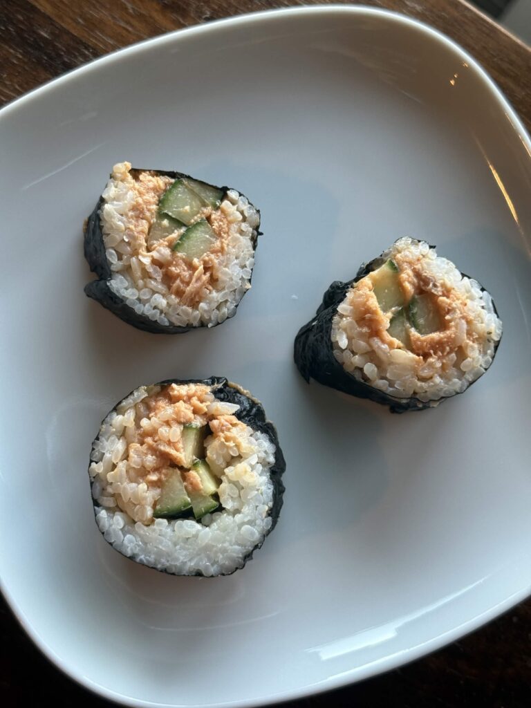 Non Dairy Spicy Salmon Sushi Roll